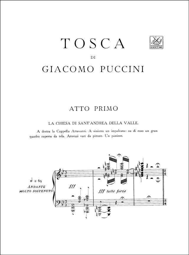 Tosca - Vocal Score - árie pro zpěv a klavír
